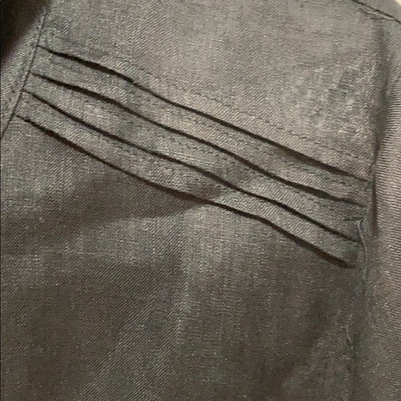 Franco Mirabelli Black Linen Long Sleeve Blouse - Picture 2 of 4